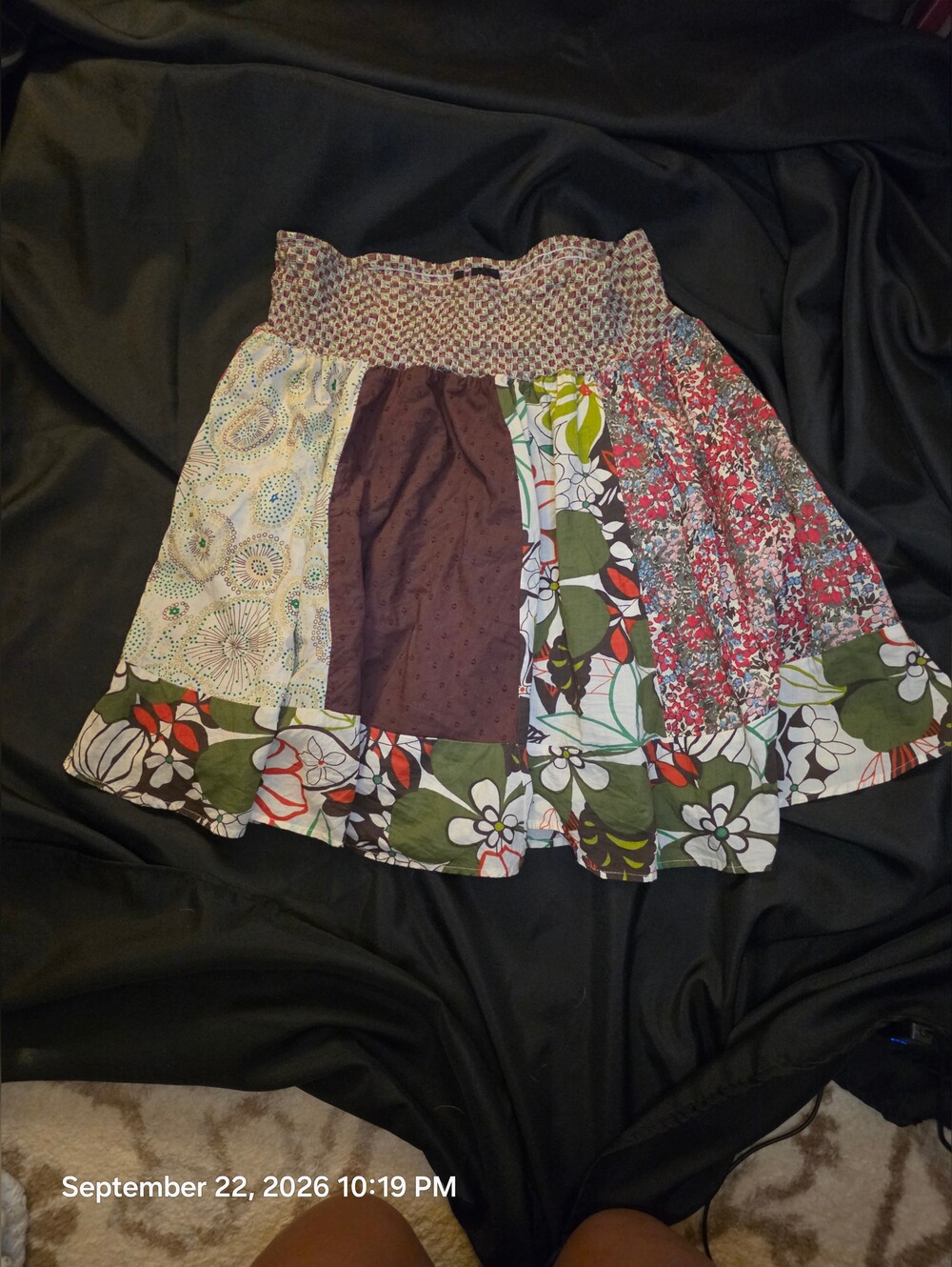 Fire Los Angeles Patchwork Boho Mini Skirt – Size M